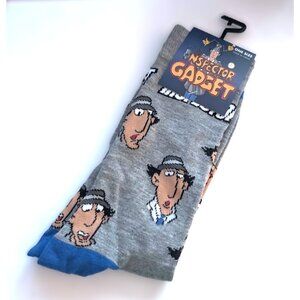 Inspector Gadget Socks - One Size - Crew Style Gray Blue 80s 90s Retro Cartoon